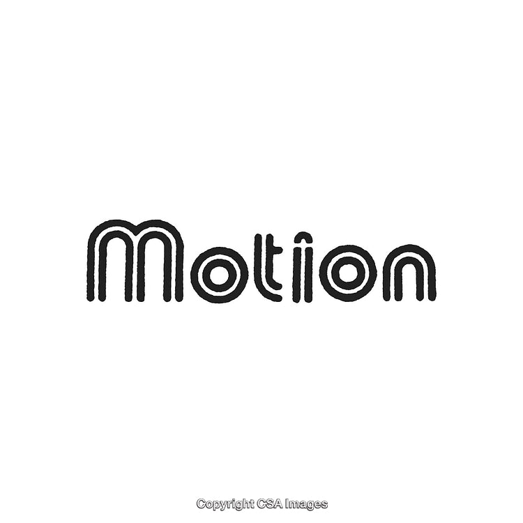 Elegant Typographic Design Featuring the Word 'Motion' in Unique Font Style
