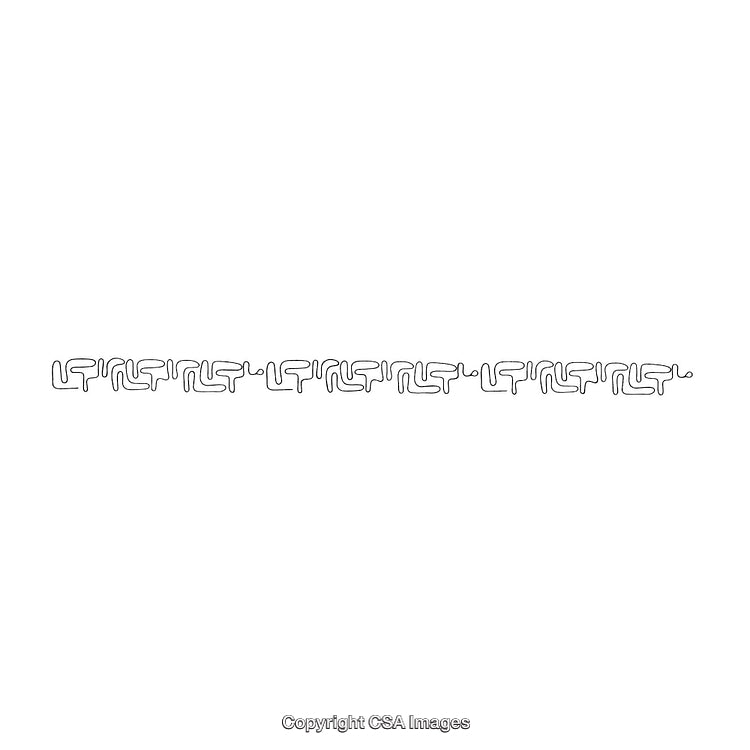 Abstract Black And White Linear Border Design on White Background