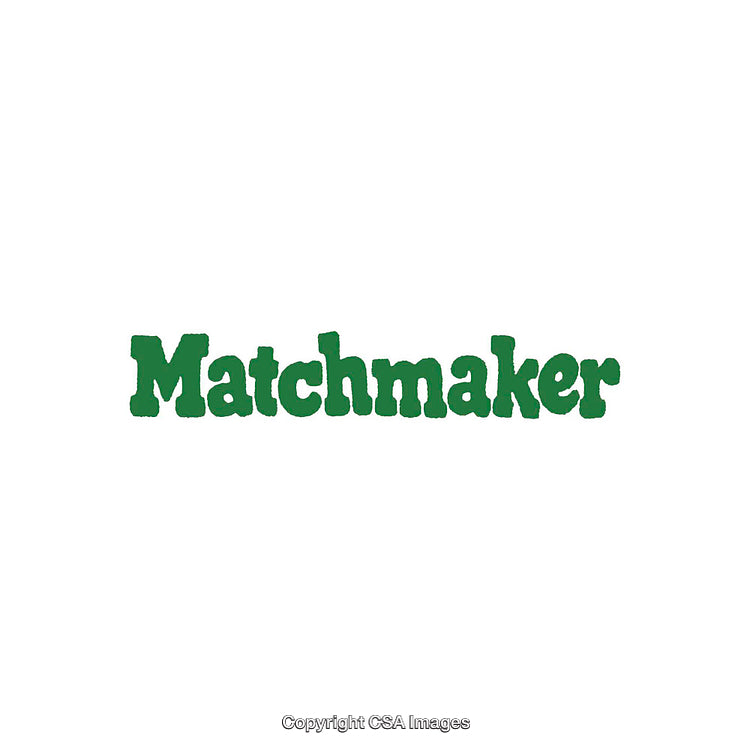Green Matchmaker Typography with Bold Font on White Background