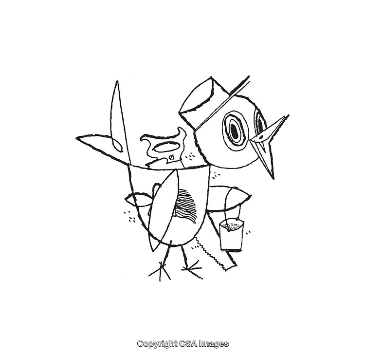 Abstract Line Art Illustration of a Bird With Unique Geometric Style