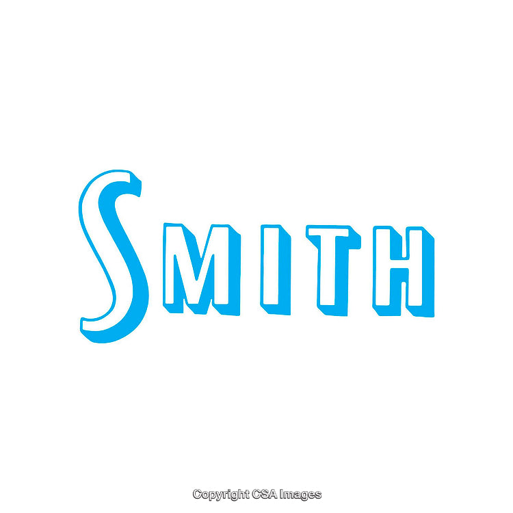 Stylized Blue Typography Featuring the Word 'Smith' on a White Background