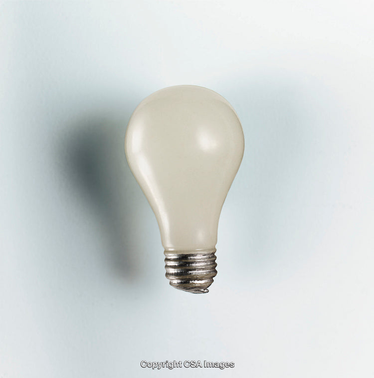Minimalistic Light Bulb Object Against a White Background