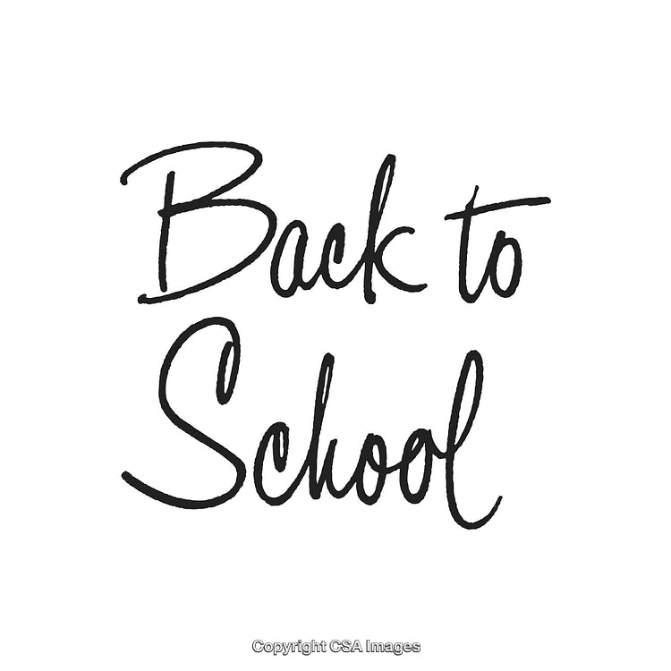 Handwritten Back to School Typography Design in Black Ink on White Background