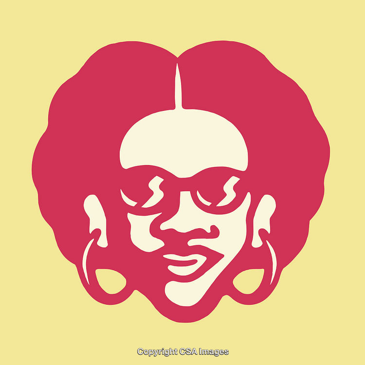 Bold Color Line Art Illustration of a Stylish Portrait Design
