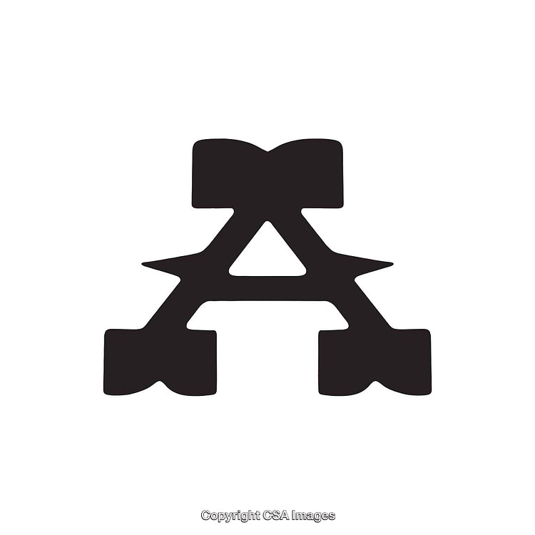 Artistic Typographic Design Featuring a Creative Rendition of the Letter A