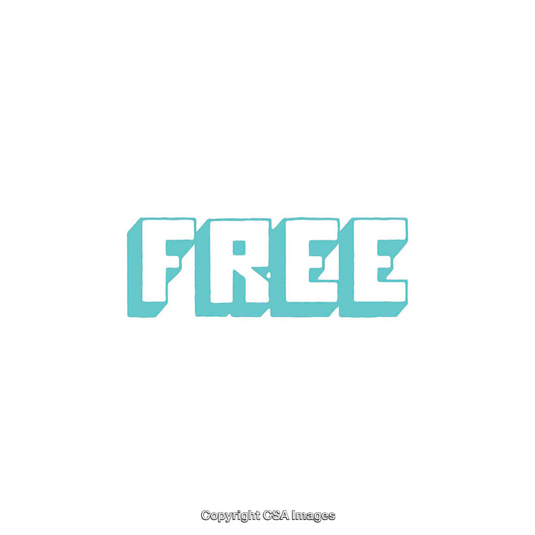 Boldly Styled Free Text in Vibrant Blue on White Background