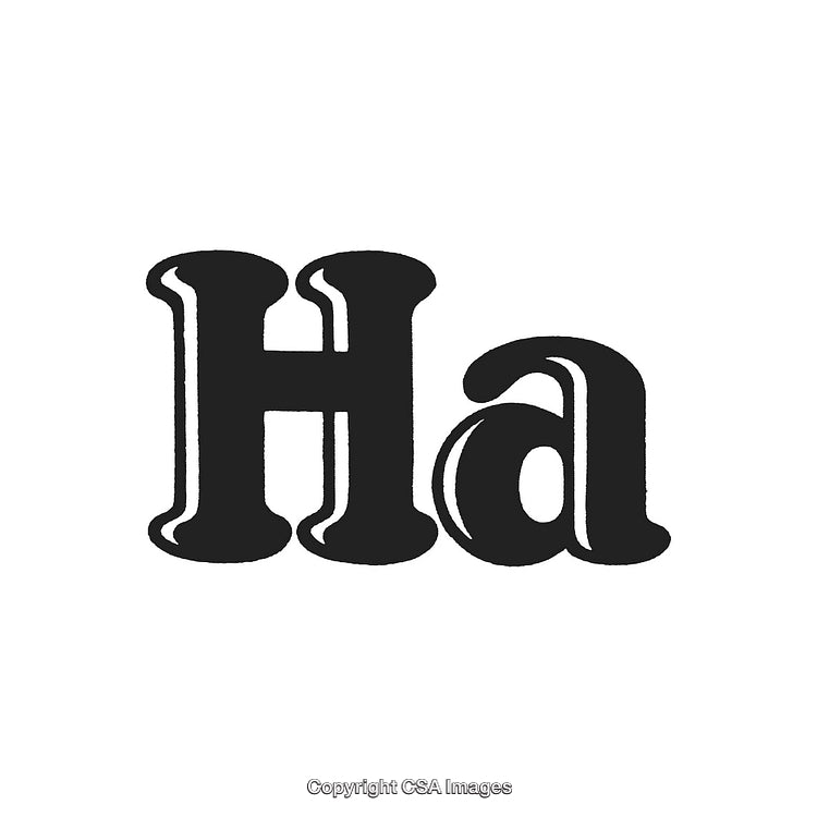 Bold Black Typography Featuring Letters Ha on a Clean White Background