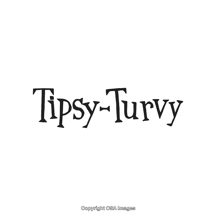 Whimsical Display of Handwritten Typeface with Playfully Tilted Lettering