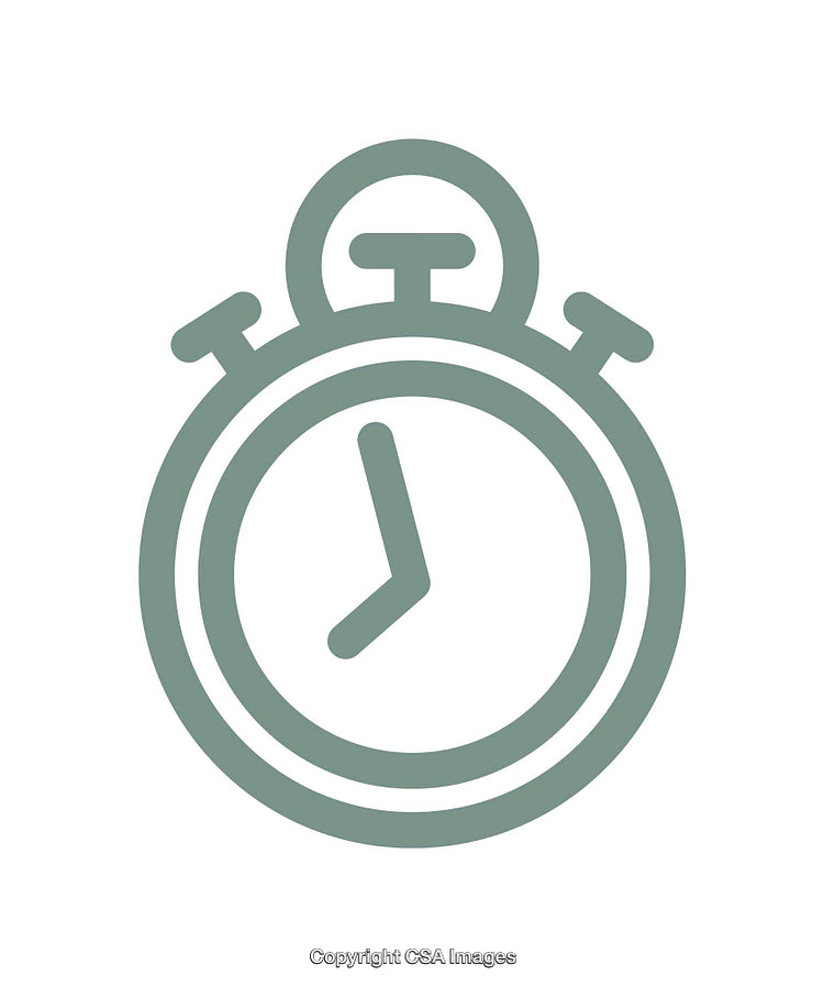 Minimalistic Stopwatch Icon Representing Time and Efficiency