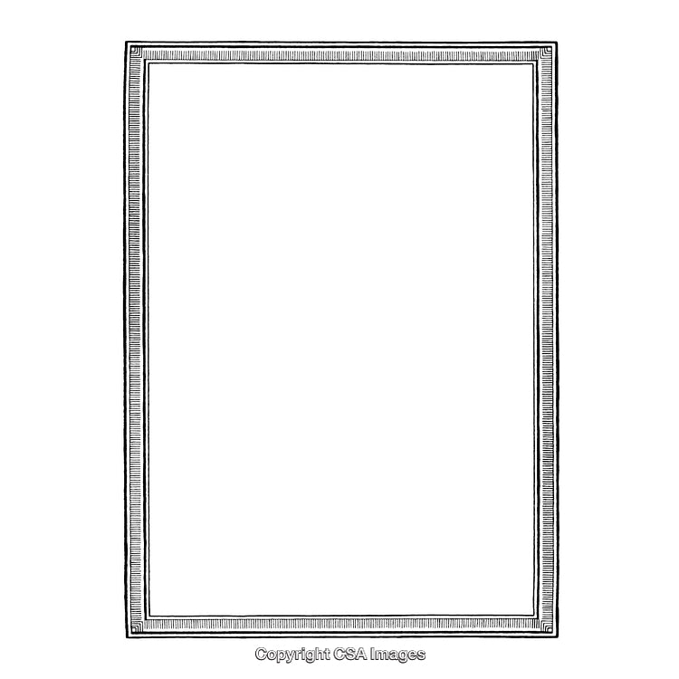 Elegant Black And White Border With Intricate Detailing Design