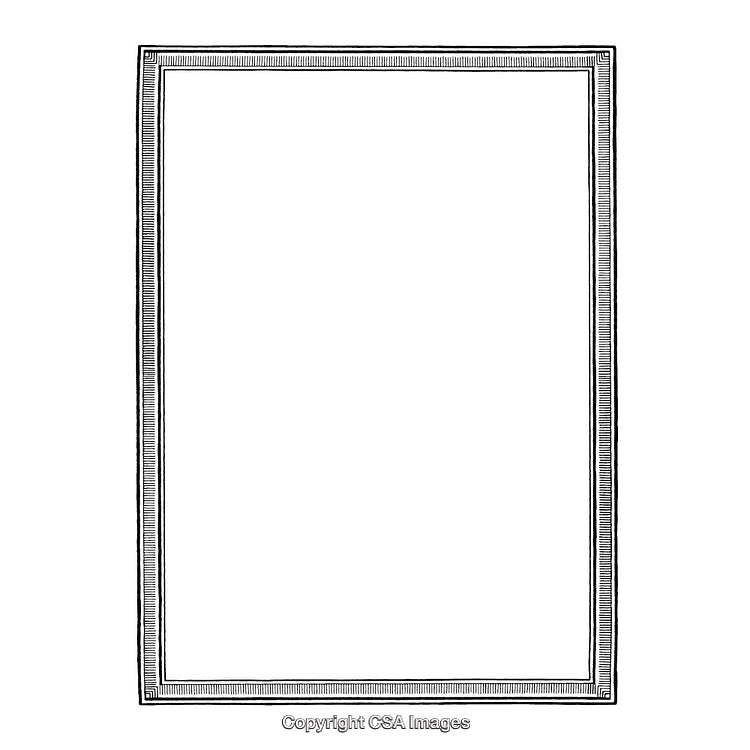 Elegant Black And White Border With Intricate Detailing Design