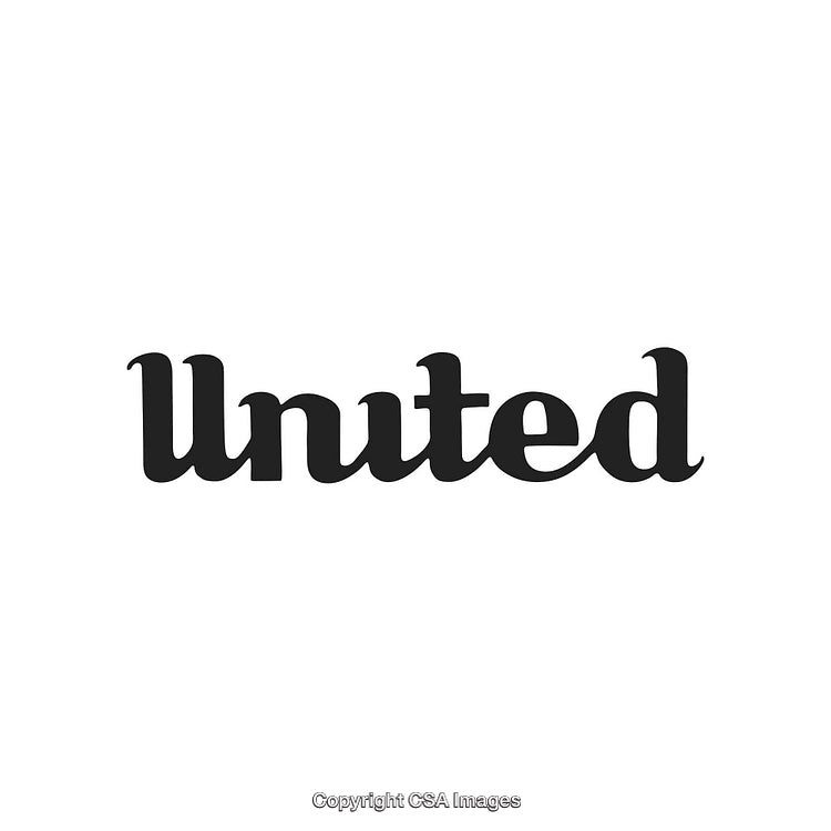 United Wordmark Design with Bold Black Font on White Background