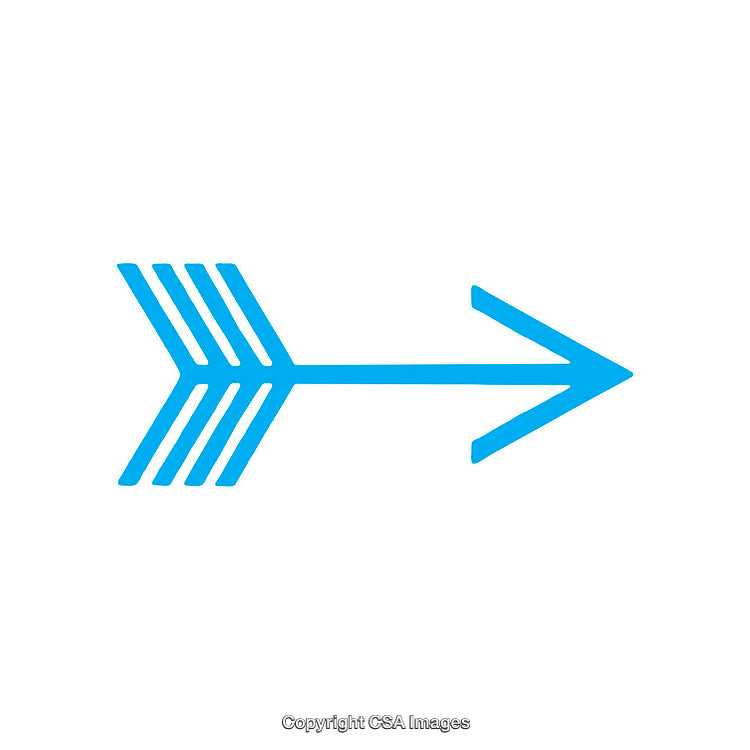 Blue Arrow Icon Featuring Simplistic Design and Direction Symbolism