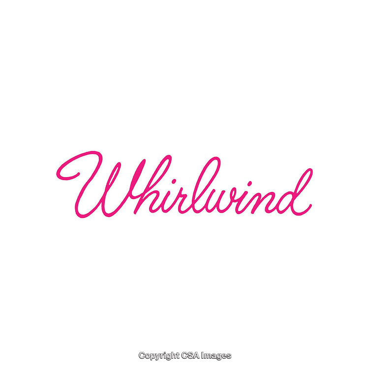 Stylish Pink Whirlwind Typography on a Crisp White Background