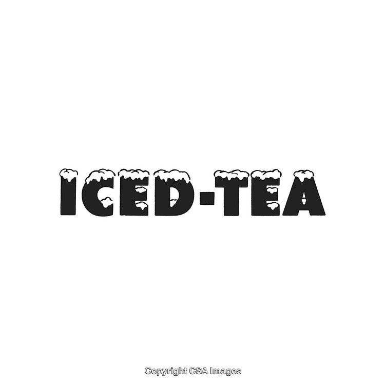 Iced-Tea Typography With Snow Accents Illustrating A Cool and Refreshing Perspective