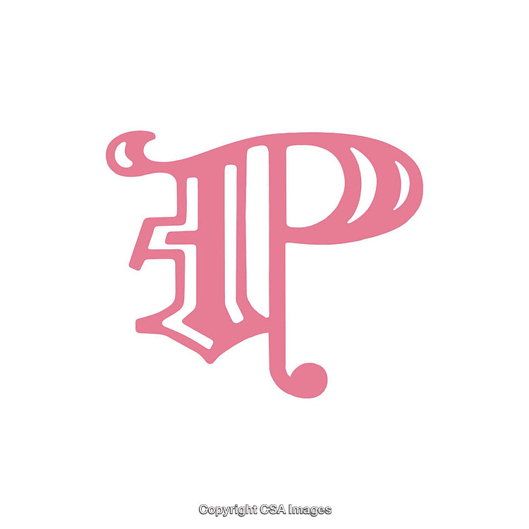 Artistic Representation of the Letter P in Pink Displaying Unique Design Style