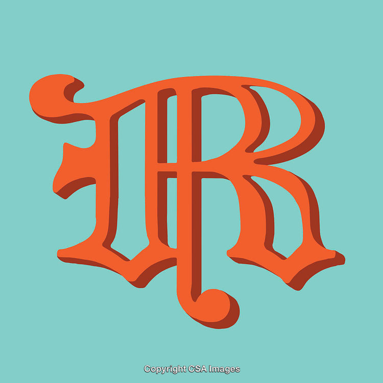 Elegant Ornate Letter R Typography With Bold Shadow Design