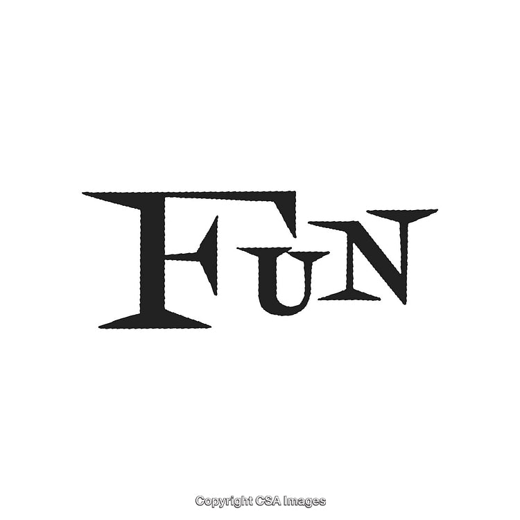 Bold Stylized Typography Design Featuring the Word Fun in Decorative Font