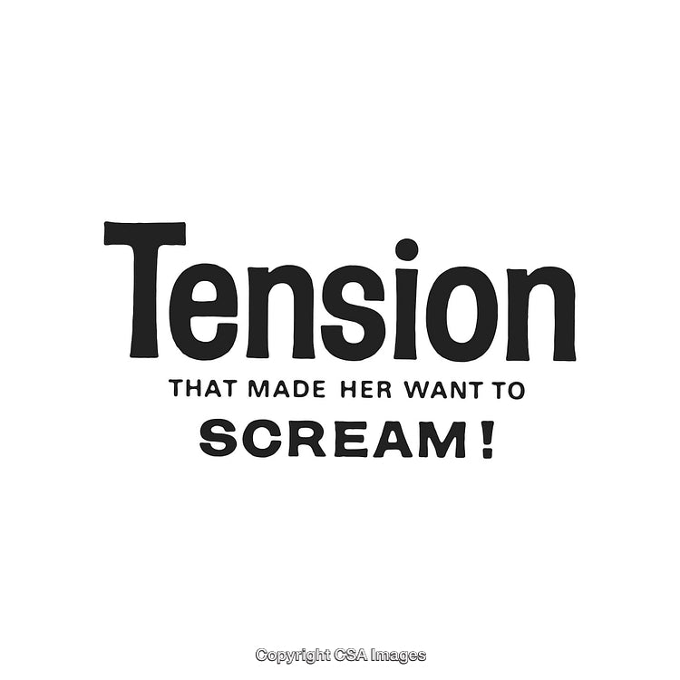 Typography on Tension and Emotional Stress in Bold Text Style