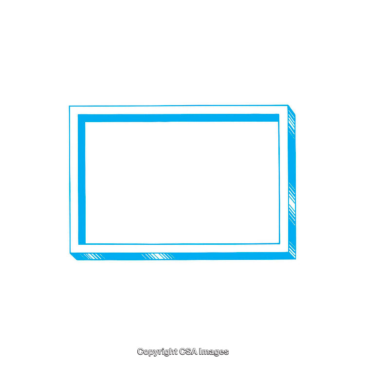 Simple Blue Framed Graphic Design With Clean Lines and Minimal Elements