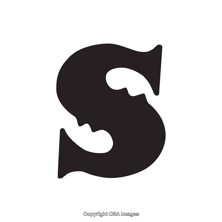 Creative Depiction of Letter S Featuring Face Silhouette Design