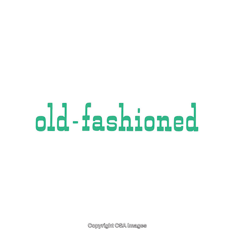 Green Old-Fashioned Typographic Design on a White Background