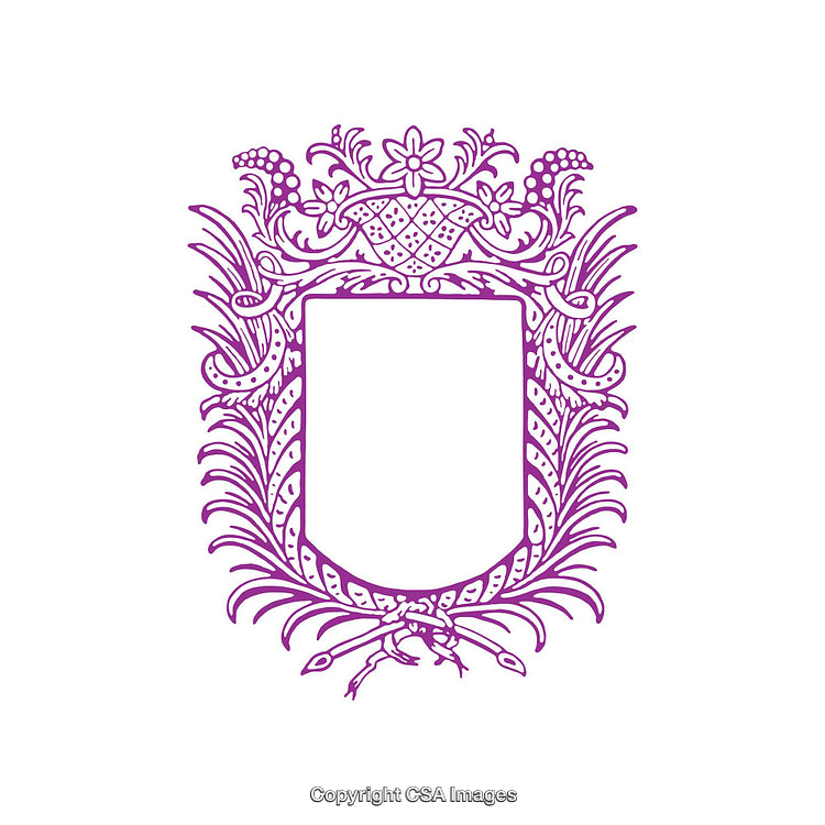 Purple Ornate Frame with Intricate Floral and Decorative Details
