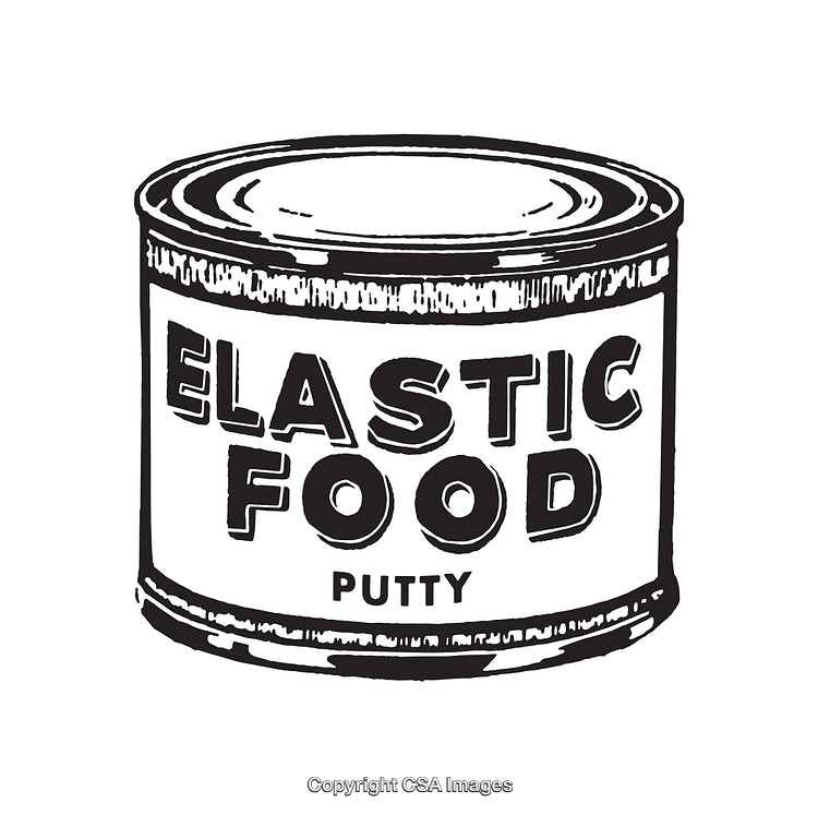 Black and White Line Art Illustration of a Retro Style Food Tin Label