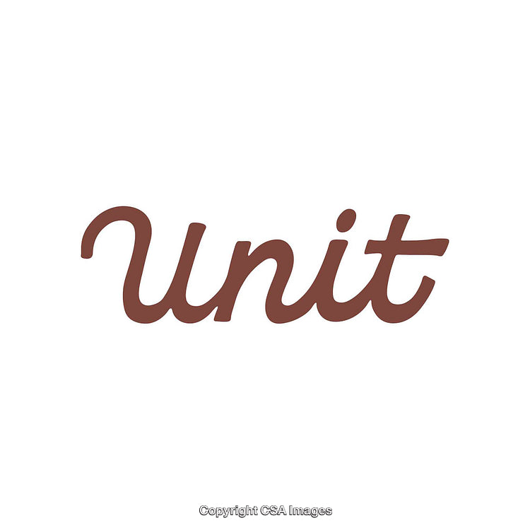 Minimalist Typography Design Featuring the Word 'Unit' in Cursive Lettering