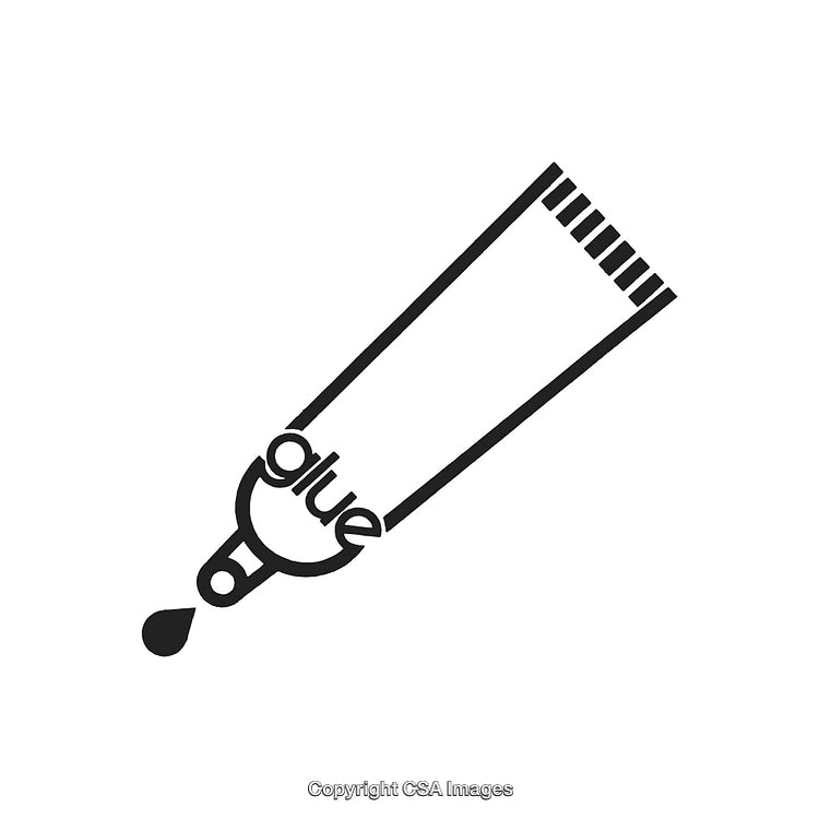 Minimalistic Icon of a Glue Tube with a Droplet