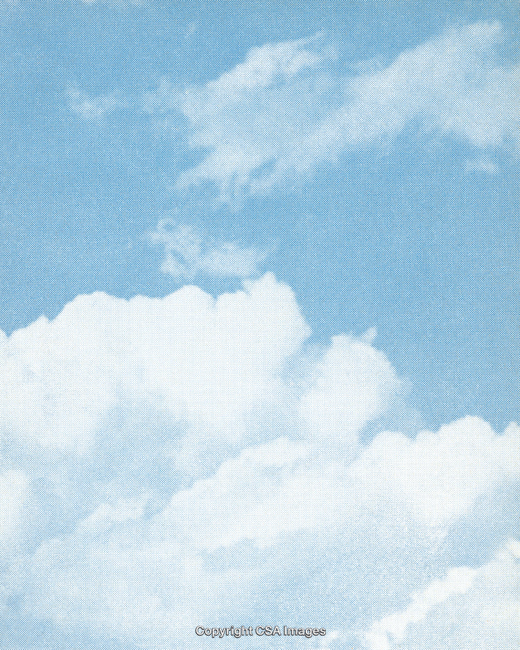 Blue Sky with Scattered White Clouds on a Sunny Day