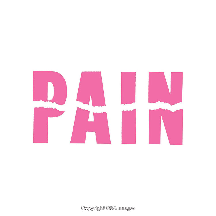 Bold Pink Typography Featuring the Word 'Pain' on White Background