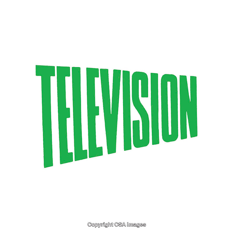 Bold Green Typography Displaying the Word 'Television'