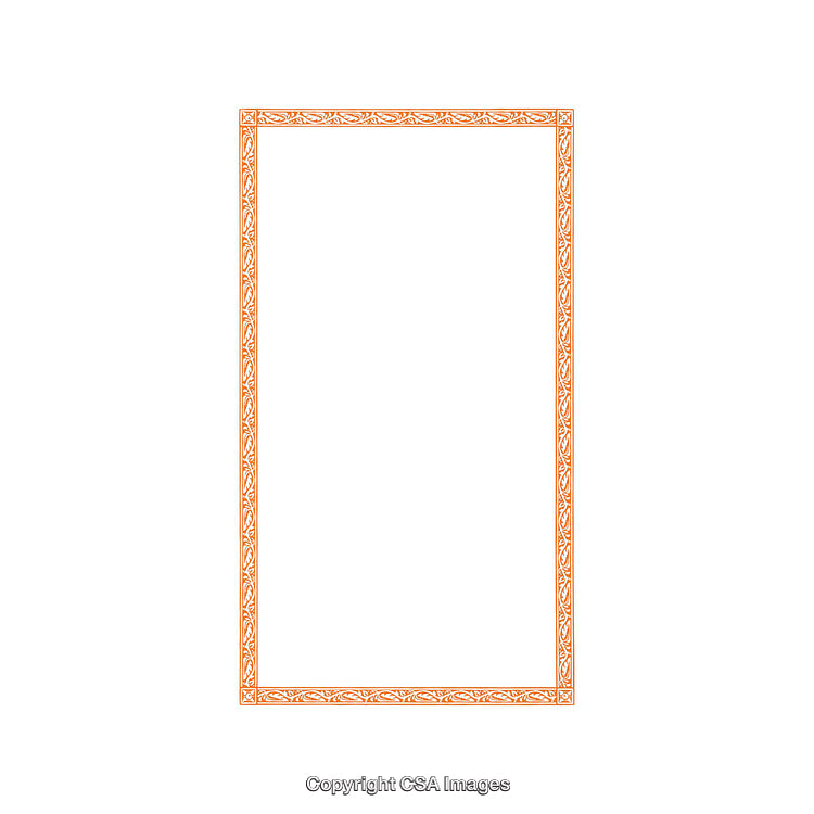Elegant Orange Border Design for Invitations or Decorative Artwork