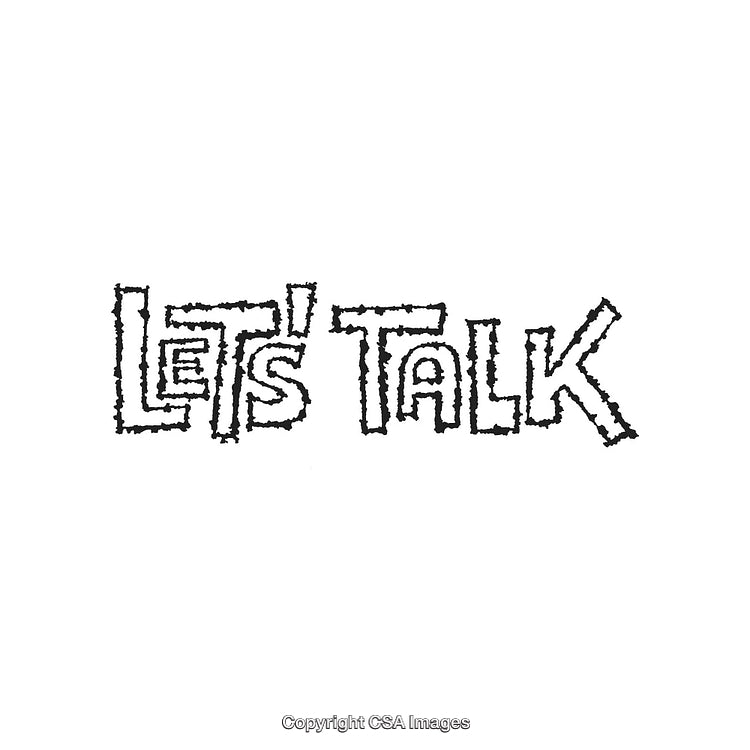 Hand-Drawn Text Illustration Depicting Positive Communication Message