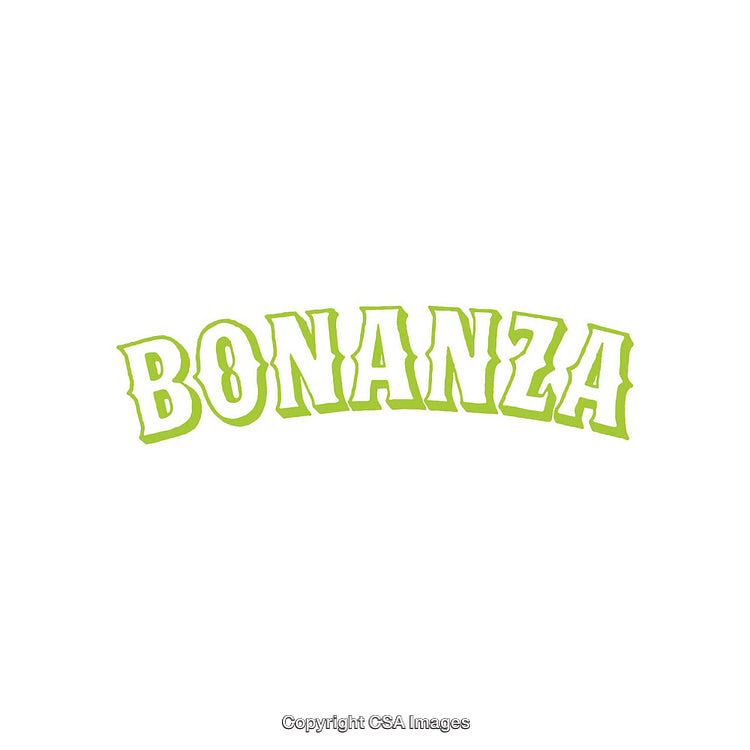 Green Bonanza Text in Decorative Typography on White Background