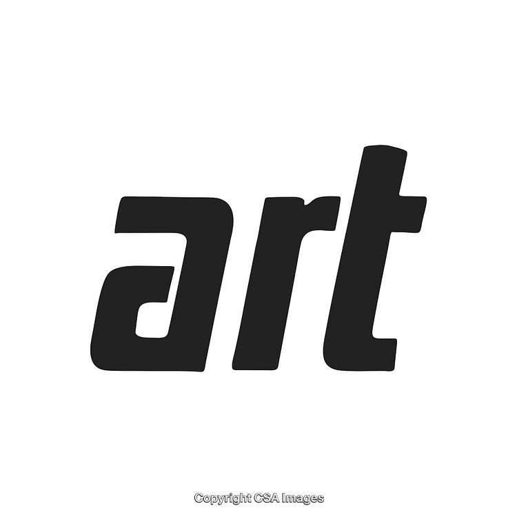 Minimalistic Black Text Design Spelling 'Art' on a White Background