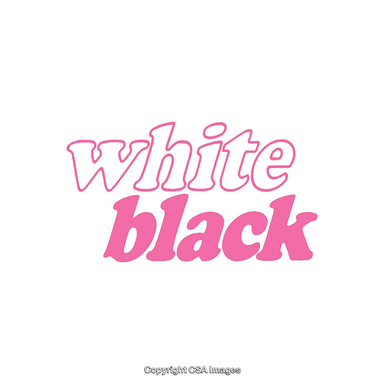 Creative Typography Featuring Contrasting Words in Pink on White Background