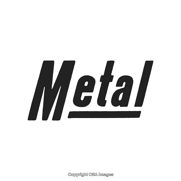 Bold Typography Design Illustrating the Word 'Metal' in Minimalist Style