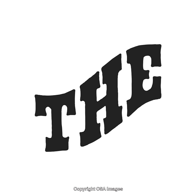 Bold Black Vintage-Style Typography Displaying the Article THE