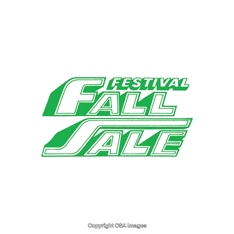 Green Text Advertising a Fall Festival and Seasonal Sale Promotion