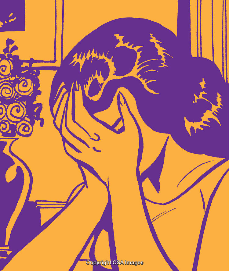 Bold Artistic Representation of Perceived Sadness in Abstract Form and Vivid Colors