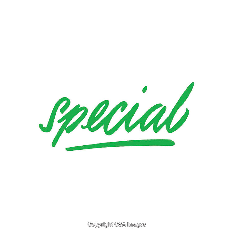 Inspirational Green Typography Artwork with the Word 'Special'