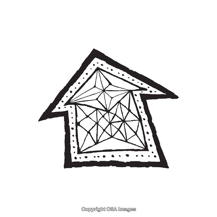 Detailed Abstract Arrow Design with Geometric Patterns and Monochrome Style