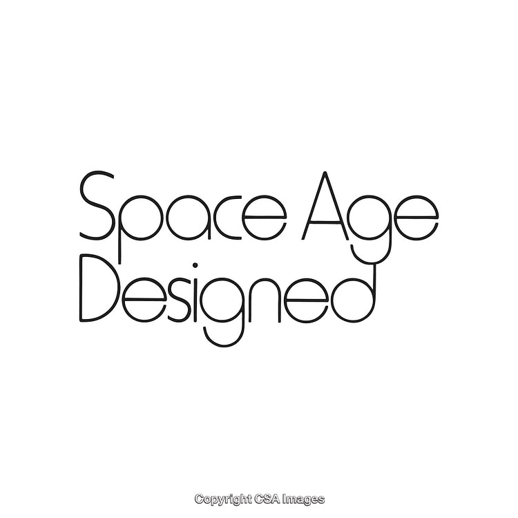 Minimalist Text Design Highlighting Space Age Inspired Artistic Typography