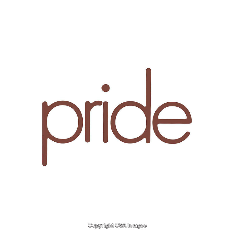 Simple Typography Design Featuring the Word 'Pride' in Artistic Font Style