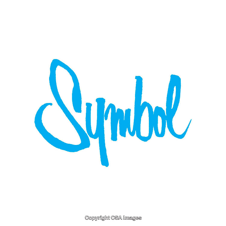 Blue Handwritten Script on White Background for Modern Graphic Design