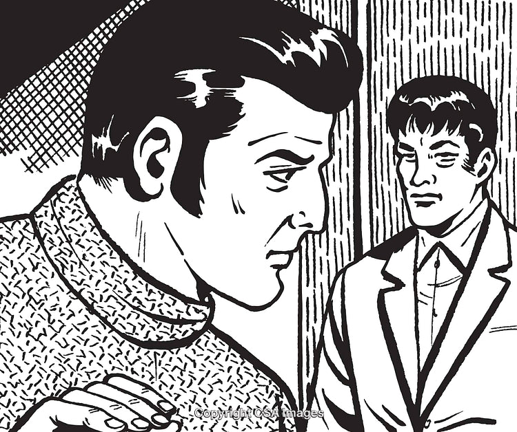 Classic Style Man Standing In Thoughtful Conversation with Another Gentleman
