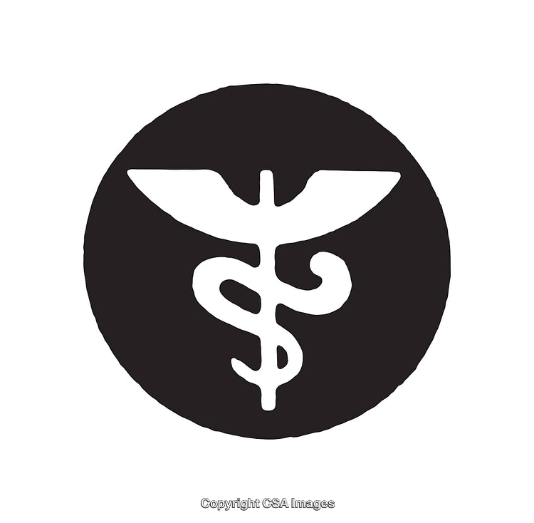 Black and White Medical Symbol Icon for Healthcare and Medicine