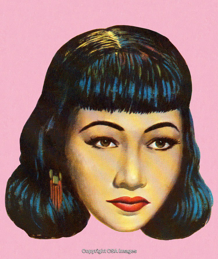 Vintage Style Portrait of a Glamorous Woman on a Pink Background